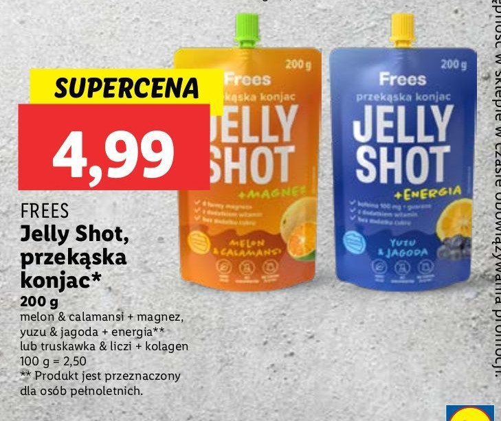 Jelly shot yuzu i jagoda + energia FREES promocja