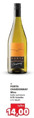 Wino Porta Chardonnay białe wytrawne promocja w Kaufland