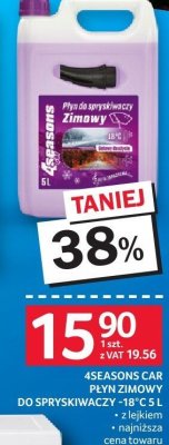 Płyn do szyb 4SEASONS CAR PŁYN ZIMOWY DO SPRYSKIWACZY -22°C promocja w Selgros