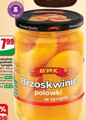 Brzoskwinie połówki w syropie  promocja w Dino