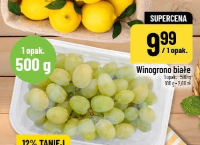 Winogrono białe 1 opak. 500 g promocja w POLOmarket