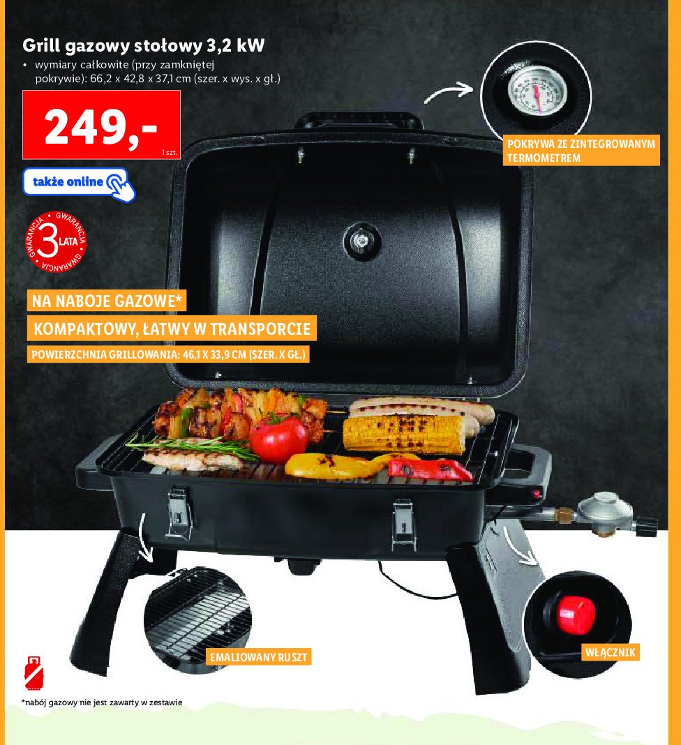 Grill gazowy sto艂owy 3.2 kw promocja