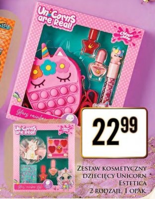 Zestaw kosmetyczny dziecięcy Unicorn Glitter Vibes 2 rodzaje. 1 opak. promocja w Dino