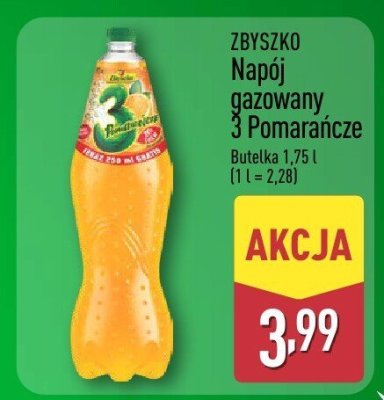 Napój gazowany Zbyszko 3 Pomarańcze 1.75l promocja w Aldi