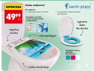Deska sedesowa Sanit-Plast promocja w Biedronka