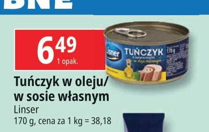 Tuńczyk w kawałkach w sosie własnym Lisner promocja