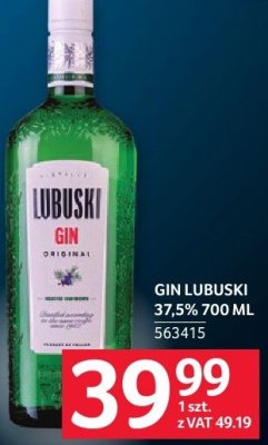 Gin Lubuski 37,5% 700 ml promocja w Selgros