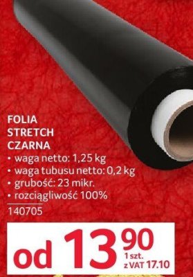 Folia stretch czarna promocja w Selgros