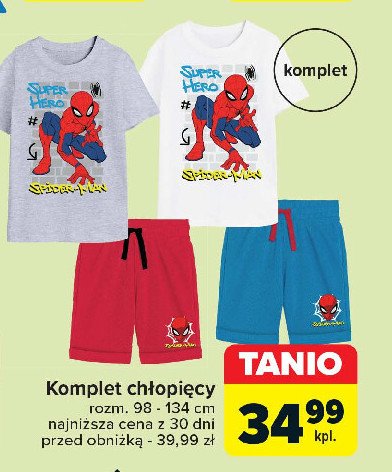 Piżama dziecięca spider-man rozm. 98-134 cm promocja