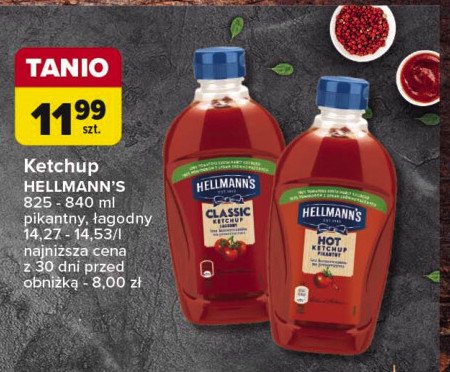 Ketchup łagodny Hellmann's promocja w Carrefour Market