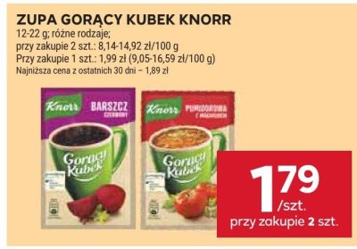 Zupa gorący kubek Knorr promocja w Stokrotka
