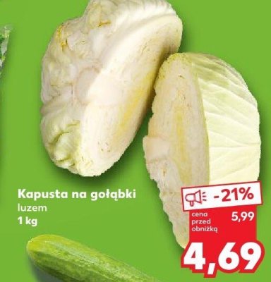 Kapusta na gołąbki luzem promocja w Kaufland