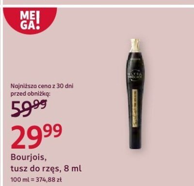 Tusz Bourjois do rzęs, 8 ml promocja w Rossmann