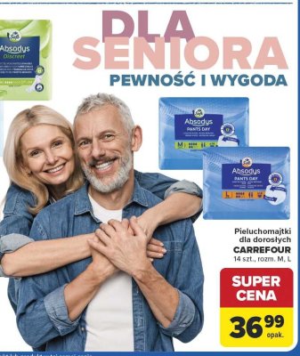 Pieluchomajki dla dorosłych CARREFOUR rozm. M, L promocja w Carrefour