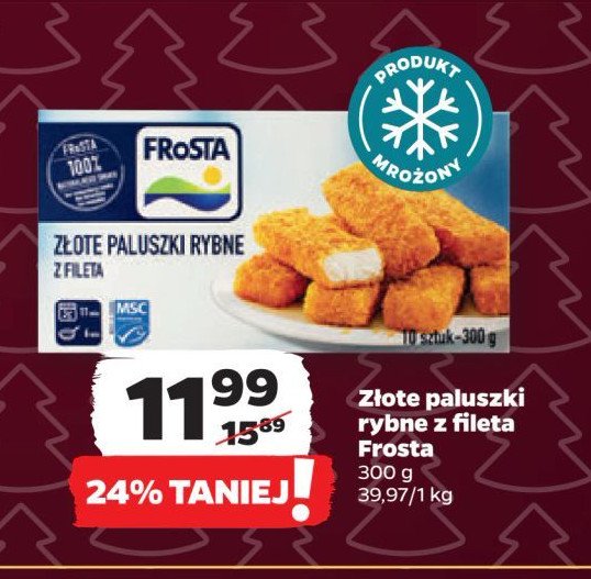 Złote paluszki rybne Frosta promocja w Netto