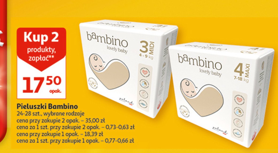 Pieluchy 4 maxi Bambino lovely baby promocja