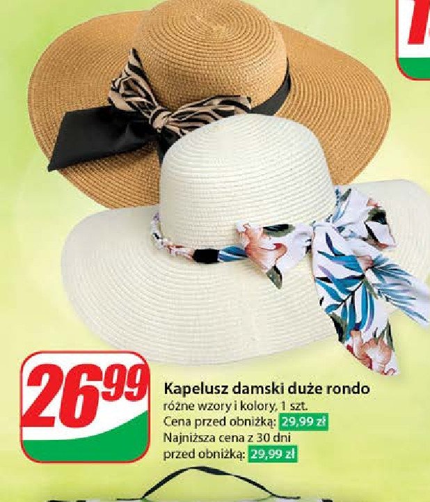 Kapelusz damski rondo promocja w Dino