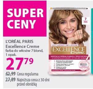 Farba do włosów 7 blond L'oreal excellence creme promocja w Hebe