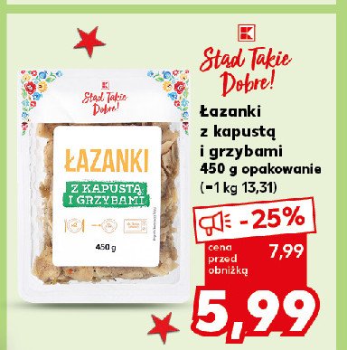 Łazanki z kapustą i grzybami K-classic stąd takie dobre! promocja