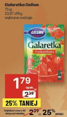 Galaretka truskawowa Gellwe promocja w Delikatesy Centrum