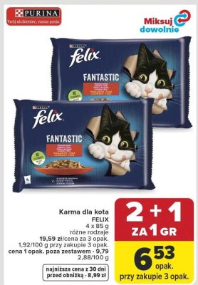 Karma dla kota FELIX FANTASTIC promocja w Carrefour