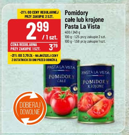 Pomidory krojone Pasta la vista promocja