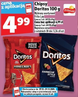 Chipsy Doritos 100 g promocja w TOPAZ