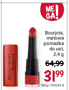 Szminka do ust 07 Bourjois rouge velvet lipstick promocje