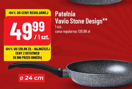 Patelnia stone design black 24 cm Vavio promocja w POLOmarket