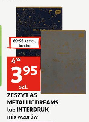 Zeszyt metallic dreams a5/96k kratka Interdruk promocja