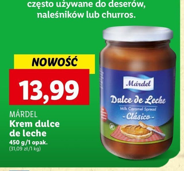 Krem karmelowy dulce de leche Mardel promocja