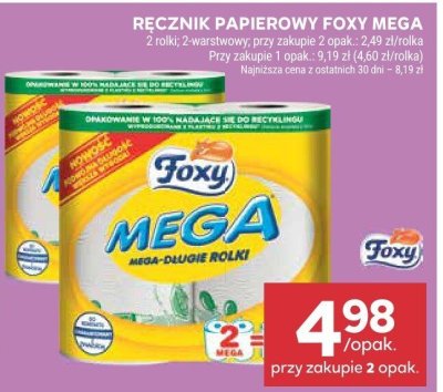 Ręcznik papierowy Foxy Mega promocja w Stokrotka