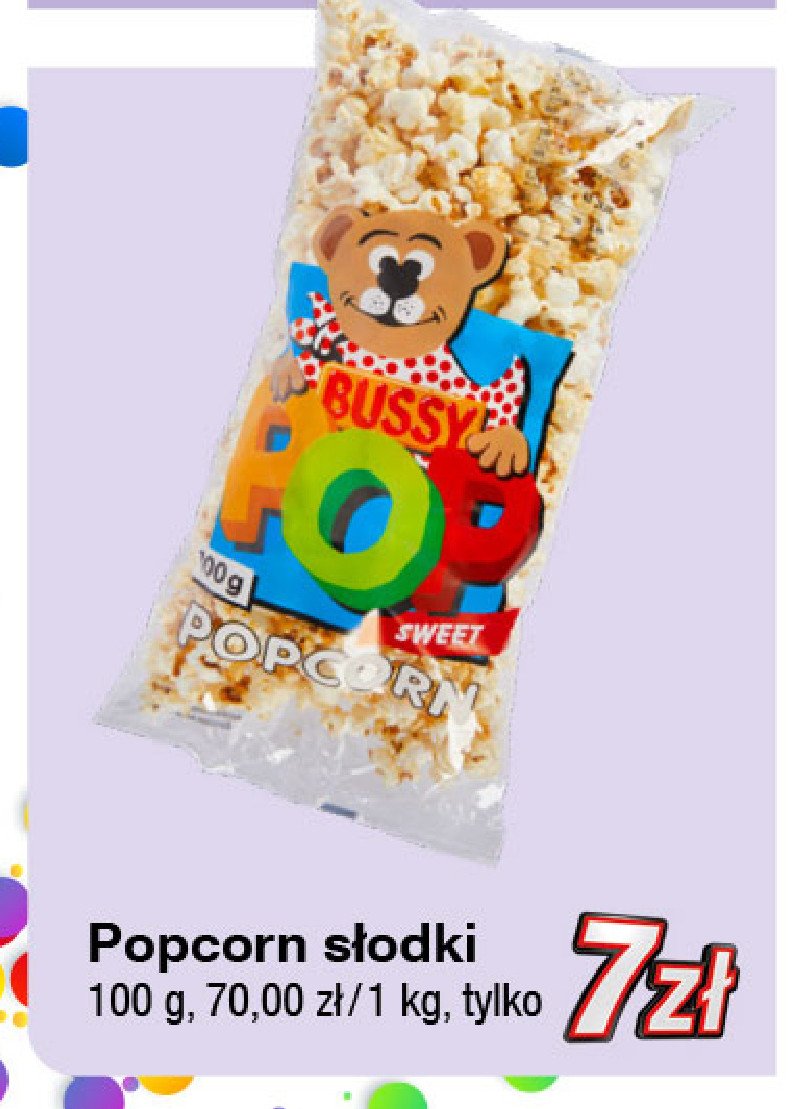 Popcorn słodki promocja