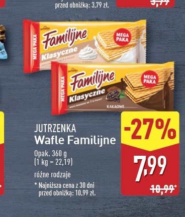 Wafle kakaowe Jutrzenka familijne promocja