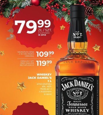Whiskey Jack Daniel's Tennessee amerykańska 1L promocja w Duży Ben