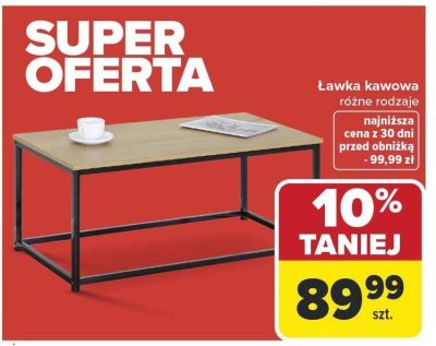 Ławka kawowa różne rodzaje Carrefour promocja w Carrefour
