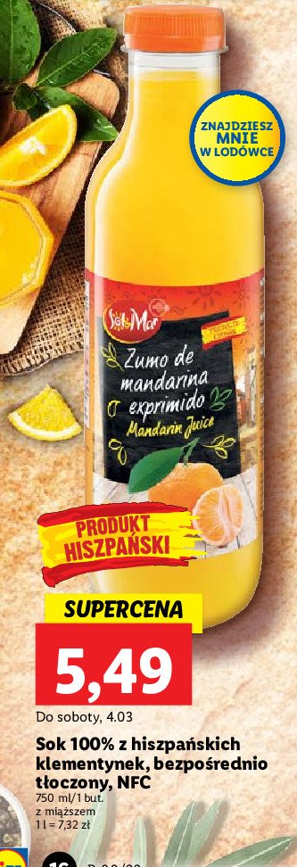 Sok z klementynek Sol&mar promocja