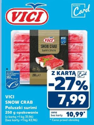 Snow Crab Paluszki surimi smak kraba promocja w Kaufland