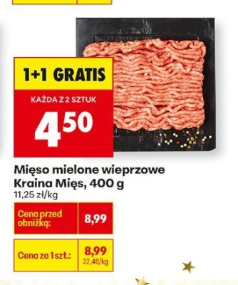 Mięso mielone wieprzowe Kraina Mięs promocja w Biedronka