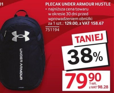 Plecak under armour hustle promocja w Selgros