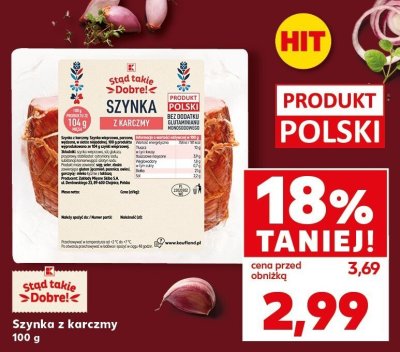 Szynka z karczmy 100g promocja w Kaufland