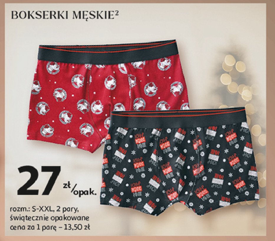 Bokserki męskie świąteczne 2-pack promocja