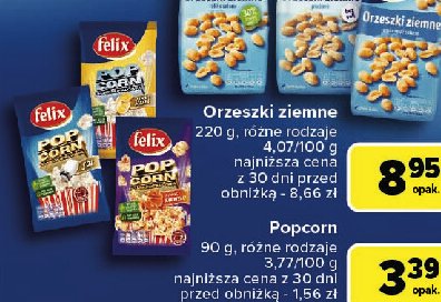 Pop corn maślany Felix pop corn promocja w Carrefour