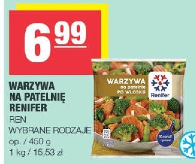 Warzywa na patelnię RENIFER REN wybrane rodzaje promocja w SPAR