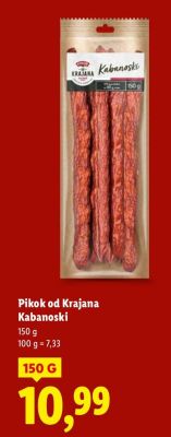 Kiełbasa Pikok od Krajana Kabanoski promocja w Lidl