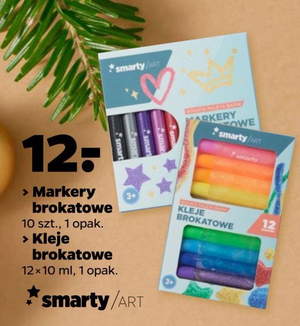 Kleje brokatowe Smarty art promocja w Netto