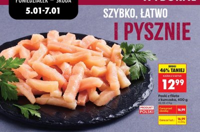 Paski z fileta z kurczaka promocja w Biedronka