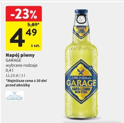Napój piwny GARAGE Hard Lemon Lemon Drink promocja w Intermarche