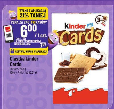 Ciastka Kinder Cards  promocja w POLOmarket