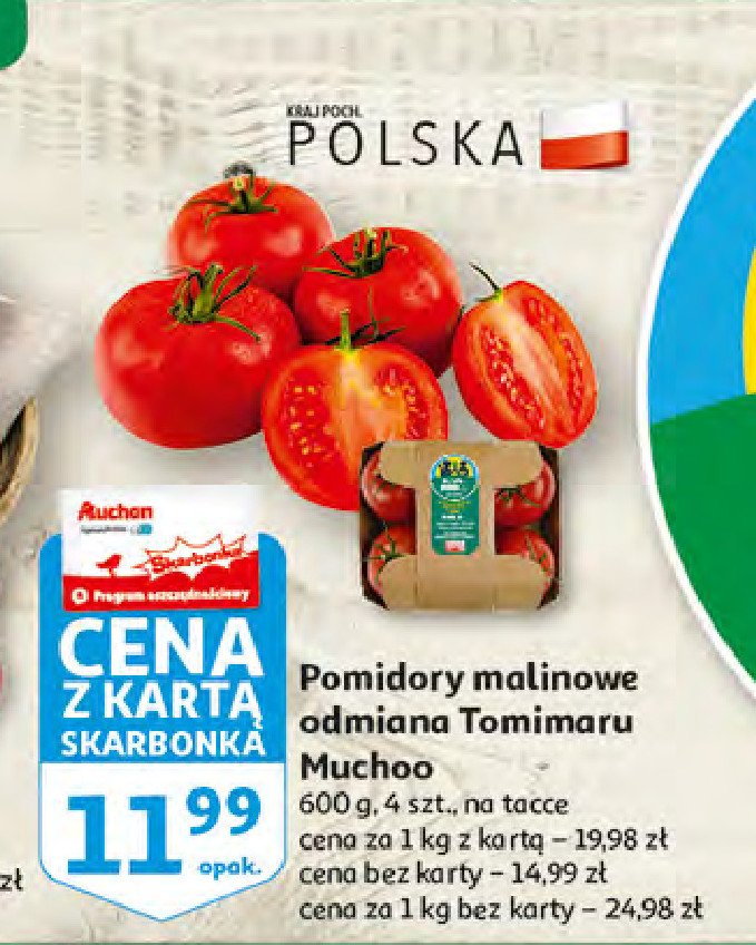 Pomidory malinowe tomimaru muchoo Auchan pewni dobrego promocje
